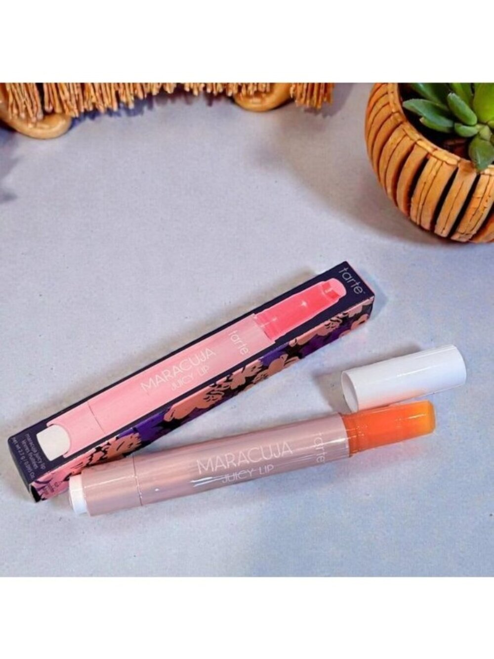 Tarte New In Box Maracuja Juicy Lip Balm Gloss in Watermelon Shade Full Size